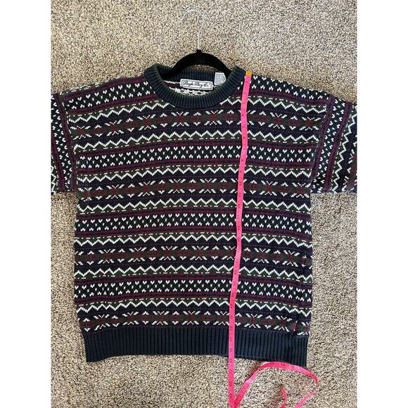 Vintage Bugle Boy Earth Tone Grandapa Pullover Sweater - Picture 7 of 9